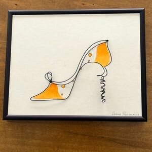 Orange Shoe Sculpture Art